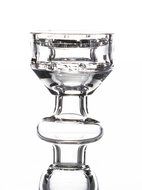 MERITOP Pure Crystal Quartz Double Stack Stacker Diamond Knot (14mm Male) N14