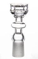 MERITOP Pure Crystal Quartz Double Stack Stacker Diamond Knot (14mm Male) N16