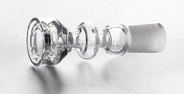 MERITOP Pure Crystal Quartz Double Stack Stacker Diamond Knot (14mm Male) N18