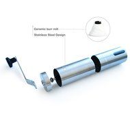 Manual Coffee Grinder-Deluxe Stainless Steel-Ceramic Burr Coffee Mill With Adjustable Grind Size By EazyCoffee N8