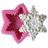 LYNCH Snow Flake Shape Chocolate 3D Silicone Mold Sugar Craft Cake Tools,Pink