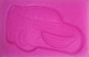 Cars Lightning McQueen Smiling Pink Silicone Mold for Fondant, Gum Paste, Chocolate, Crafts