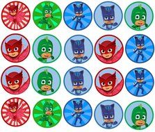 20 PJ Mask Edible Image 1.5 inch Cookie or Cupcake Topppers (Prem Frosting)