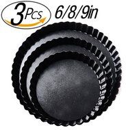 PNBB Round Mum Side Non Stick Split Decision Pie Pan 6 Inch 8 Inch 9 Inch Set of 3 N7