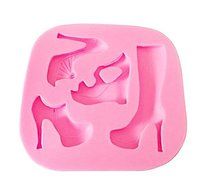 Shoe Assortment 4 Cavity Silicone Mold, Candy, Fondant, Cake Decorating 10 Cavities N2
