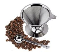 Bailyn 304 Stainless Steel Pour Over Coffee filter with coffee scoop, 18/8 double mesh permanent reusable coffee... N3