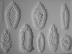 Fancy Leaf Applique Silicon Mold