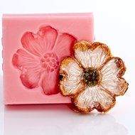 Dogwood Flower Silicone Mold Food Safe Fondant, Chocolate, Candy, Resin, Polymer Clay, Jewelry, Craft Mold. Flexible... N4