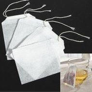 HARULU 100 pcs Empty Teabags String Heat Seal Filter Paper Herb Loose Tea Bags N2
