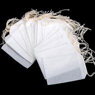 HARULU 100 pcs Empty Teabags String Heat Seal Filter Paper Herb Loose Tea Bags N3