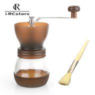 RC Professional Manual Ceramic Burr Coffee Grinder, Hand-crank Coffee Mill, Includes Brush, Black N35