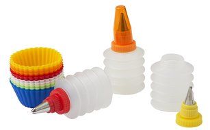 Aroma Bakeware Cupcake Decorating Icing Kit with 12 Cupcake Cups