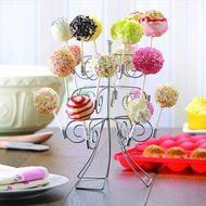 TANGCHU Cake Pop Holder Lollipop Stand Display Stand 3-Tier Holding 18 Cake Pops Grey N3