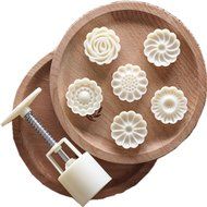 Moon Cake Mold - 6 Stamps - Mid Autumn Festival DIY Decoration Press - 50g N4