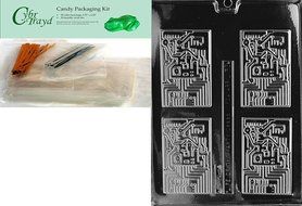 Cybrtrayd J033 Computer Chip Chocolate Candy Mold with Exclusive Cybrtrayd Copyrighted Chocolate Molding Instructions N4
