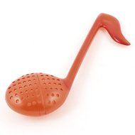uxcell Music Symbol Style Tea Strainer Filter Teaspoon Orange Red
