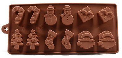 RoseSummer Christmas Silicone Fondant Mold Chocolate Cake Baking N3