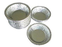Wilkinson A90 3 3/8&quot; Aluminum Foil Tart Pan 50 Pk - Disposable Mini-pie Tin Plate