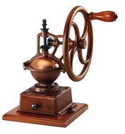 Paderno World Cuisine A4982345 Manual Coffee Grinder with Wheel Handle, Brown