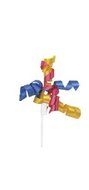 Primary Colors Curling Ribbon Cupcake Picks - 12 ct N2