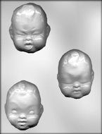 CK Products 3-1/2-Inch Crying, Sleeping, and Awake Baby Head Chocolate Mold