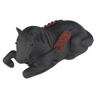Chinese Yixing Zisha Handcraft Now Money Horse Tea Pet Deco Home Decor Black