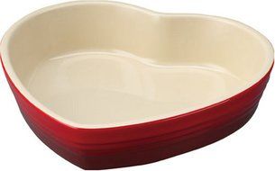 Le Creuset Cherry Stoneware 7 Inch Heart Baking Dish