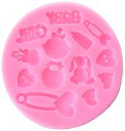 Longzang F0486 Baby Shower Fondant Silicone Sugar Craft Mold, Mini