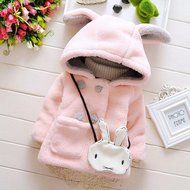 Jackets ,BeautyVan Baby Infant Girls Fur Winter Warm Hooded Coat Cloak Jacket Thick Warm Clothes (18M, Pink) N13