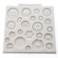 Buttons 4&quot; x 4&quot; - Silicone Design Mat for Cake Decorating, Cupcakes, Sugarcraft and Candies