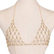 Underwear, PHOTNO The New Fashion Rhinestone Bra Body Necklace Chain Bikini Chain N2