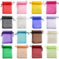 YUETON Pack of 100 Assorted Color Organza Drawstring Pouches Candy Jewelry Party Wedding Favor Gift Bags 4.7*3.5...