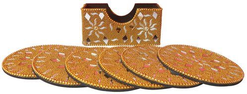Indian Elegant &amp; Decorative Traditional Tea Coaster Made with Lac , Decorative &amp; Elegant Home &amp; Office Purpose N5