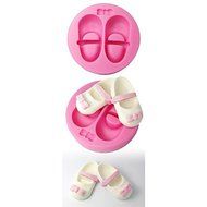 Sher FOUR-C Sugarpaste Moulds Baby Girl Shoe Cupcake Decorating Molds Color Pink