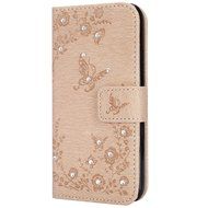 iPhone 7 Case,iPhone 7 Wallet Case,Phezen Serect Garden Series Butterfly Flower Bling Diamod Inlaid PU Leather... N30