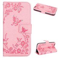 iPhone 7 Case,iPhone 7 Wallet Case,Phezen Serect Garden Series Butterfly Flower Bling Diamod Inlaid PU Leather... N34