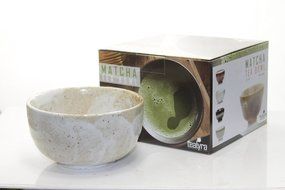 Authentic Matcha Chawan Bowl - Japanese Made - High Quality - Matcha Tea Ceremony (Biege) N7