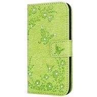iPhone 7 Case,iPhone 7 Wallet Case,Phezen Serect Garden Series Butterfly Flower Bling Diamod Inlaid PU Leather... N40