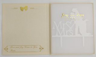 LOVENJOY with Gift Box Sparkling Mr and Mrs Monogram Bride Groom Silhouette Wedding Cake Topper (6-inch, Silver... N7