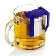 Boco Clip On Tea Infuser Brewer For Office w/ Drip Catcher. Sip While Brewing Too! (KLiP - Sky Blue) N8