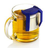Boco Clip On Tea Infuser Brewer For Office w/ Drip Catcher. Sip While Brewing Too! (KLiP - Sky Blue) N15