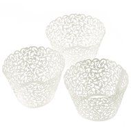 Wuudi 60pcs White Lace Laser Cut Cupcake Wrapper Liner Baking Cup Muffin Trays Case for Wedding Birthday Party... N3