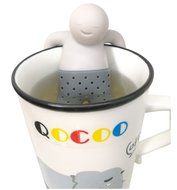 QOCOO Pack of 2 Cute Human Loose Tea Infuser Strainer Tea Set, Food Grade Silicone Creative Filter for Your Favorite...