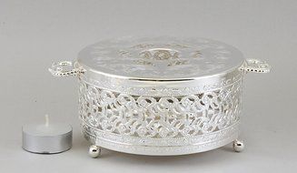 Silver-plated Filigree Design Teapot Warmer