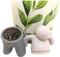 QOCOO Pack of 2 Cute Human Loose Tea Infuser Strainer Tea Set, Food Grade Silicone Creative Filter for Your Favorite... N2