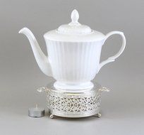 Silver-plated Filigree Design Teapot Warmer N2
