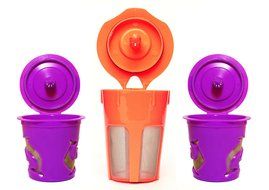 Premium Reusable K-Carafe and K-Cup Coffee Filters Pod Combo for Keurig 2.0, K200, K300, K400, K500 Series N4