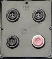 Button Oreo Cookie Sandwich Chocolate Candy Mold 1678