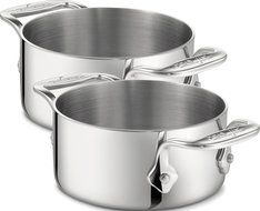 All-Clad 59914 Stainless Steel Dishwasher Safe 0.5-Quart Soup / Souffle Ramekins Cookware Set, 2-Piece, Silver