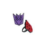 12 pc Transformers Shield Cupcake Rings N2